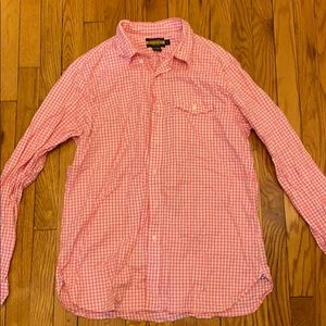 Pink and white checkered shirt
